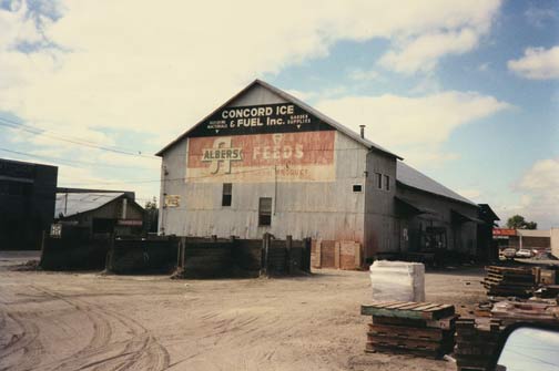The original Market Street building with the Concord Ice & Fuel name.
